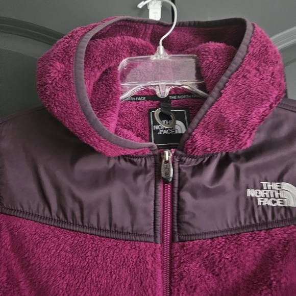 The North Face Size Small Fuchsia Fleece Hooded Womens Full Zip - Picture 5 of 11